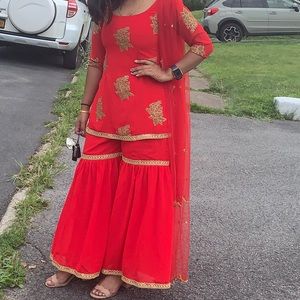 Traditional Kurta included top, bottom and dupatta